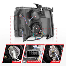 Load image into Gallery viewer, ANZO 2007-2013 Chevrolet Silverado 1500 Projector w/ Light Bar Black Housing w/ Sequential - Additional View 5