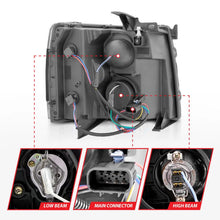 Load image into Gallery viewer, ANZO 2007-2013 Chevrolet Silverado 1500 Projector w/ Light Bar Chrome Housing w/ Sequential - Additional View 5