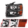 Load image into Gallery viewer, ANZO 2007-2013 Chevrolet Silverado Crystal Headlights Black - Back View