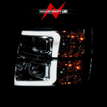 Load image into Gallery viewer, ANZO 2007-2013 Chevy Silverado 1500 Projector Plank Style Chrome Amber - Back View