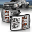 Load image into Gallery viewer, ANZO 2007-2013 Chevy Silverado 1500 Projector Plank Style Chrome Amber - Installation View