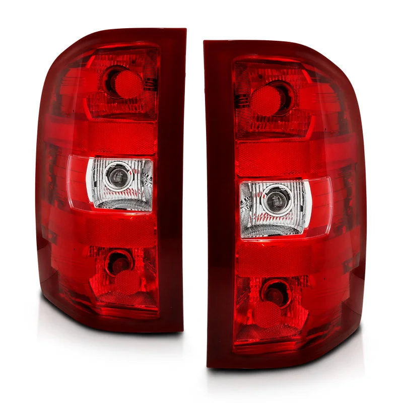 ANZO 2007-2013 Chevy Silverado Taillight Red/Clear Lens (OE Replacement) - Main Product View