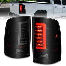 Load image into Gallery viewer, ANZO 2007-2013 GMC Sierra LED Tail Lights w/ Light Bar Black Housing Smoke Lens - Main Product View