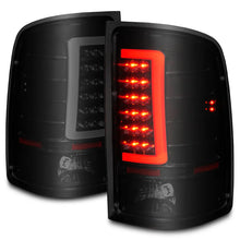 Load image into Gallery viewer, ANZO 2007-2013 GMC Sierra LED Tail Lights w/ Light Bar Black Housing Smoke Lens - Back View