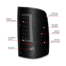 Load image into Gallery viewer, ANZO 2007-2013 GMC Sierra LED Tail Lights w/ Light Bar Black Housing Smoke Lens - Additional View 5