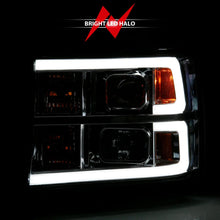 Load image into Gallery viewer, ANZO 2007-2013 Gmc Sierra 1500 Projector Headlight Plank Style Chrome w/ Clear Lens Amber - Back View