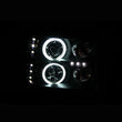Load image into Gallery viewer, ANZO 2007-2013 Gmc Sierra 1500 Projector Headlights w/ Halo Black - Side View