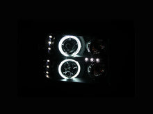 Load image into Gallery viewer, ANZO 2007-2013 Gmc Sierra 1500 Projector Headlights w/ Halo Black - Side View