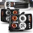 Load image into Gallery viewer, ANZO 2007-2013 Gmc Sierra 1500 Projector Headlights w/ Halo Black - Additional View 5