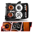 Load image into Gallery viewer, ANZO 2007-2013 Gmc Sierra 1500 Projector Headlights w/ Halo Black - Additional View 8