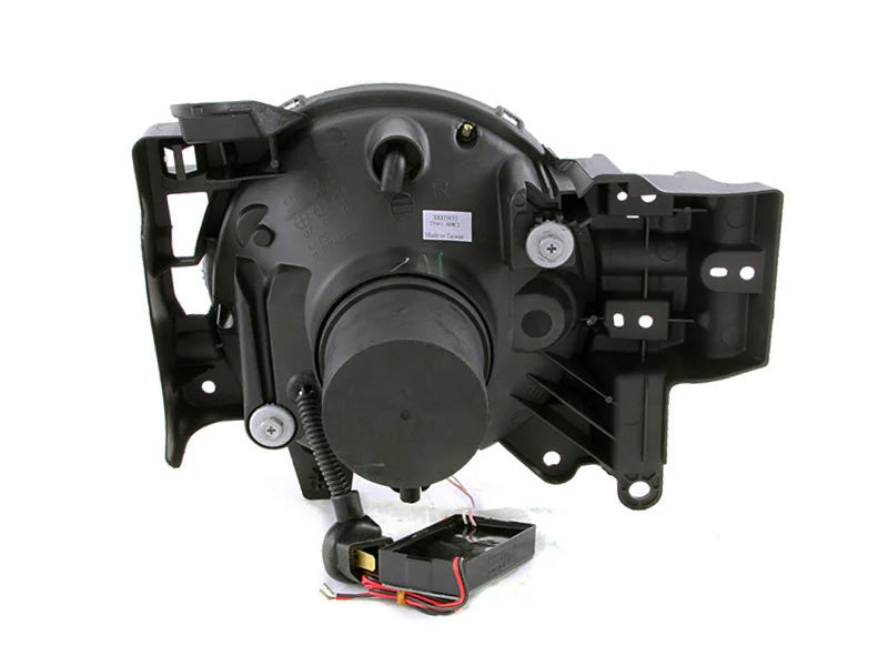 ANZO 2007-2013 Toyota Fj Cruiser Projector Headlights w/ Halo Black - Detail View
