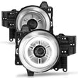 Load image into Gallery viewer, ANZO 2007-2013 Toyota Fj Cruiser Projector Headlights w/ Halo Chrome - Side View