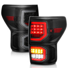 Load image into Gallery viewer, ANZO 2007-2013 Toyota Tundra LED Taillights Plank Style Black w/Smoke Lens - Additional View 5