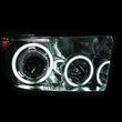 Load image into Gallery viewer, ANZO 2007-2013 Toyota Tundra Projector Headlights w/ Halo Black (CCFL) - Back View