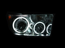 Load image into Gallery viewer, ANZO 2007-2013 Toyota Tundra Projector Headlights w/ Halo Black (CCFL) - Back View