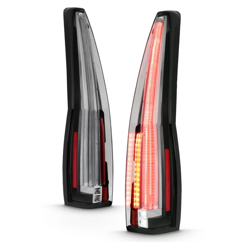 ANZO 2007-2014 Cadillac Escalade Led Taillights Red/Clear - Installation View
