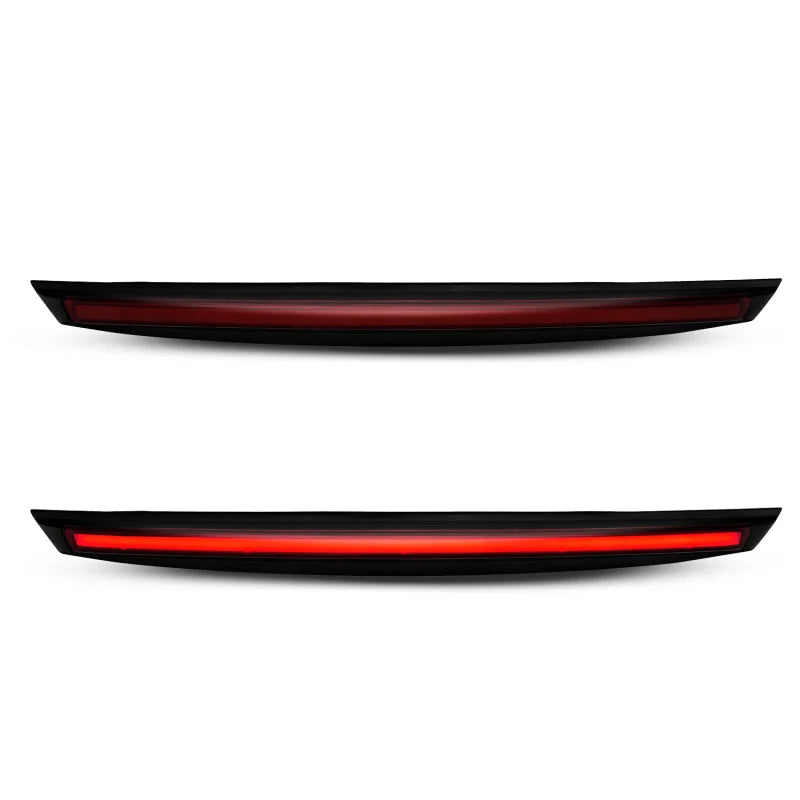 ANZO 2007-2014 Chevrolet Suburban 1500 LED 3rd Brake Light Black Housing Smoke Lens w/ Spoiler 1pc - Back View