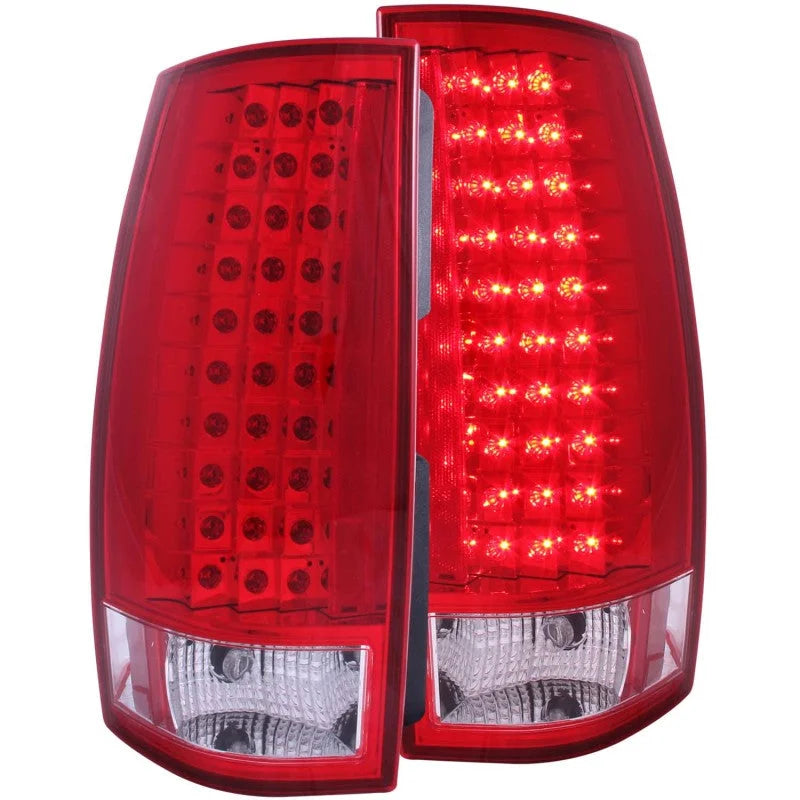 ANZO 2007-2014 Chevrolet Suburban LED Taillights Red/Clear G4 - Main Product View