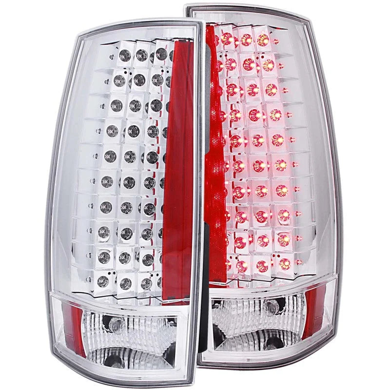 ANZO 2007-2014 Chevrolet Suburban LED Taillights Red/Clear G4 - Main Product View