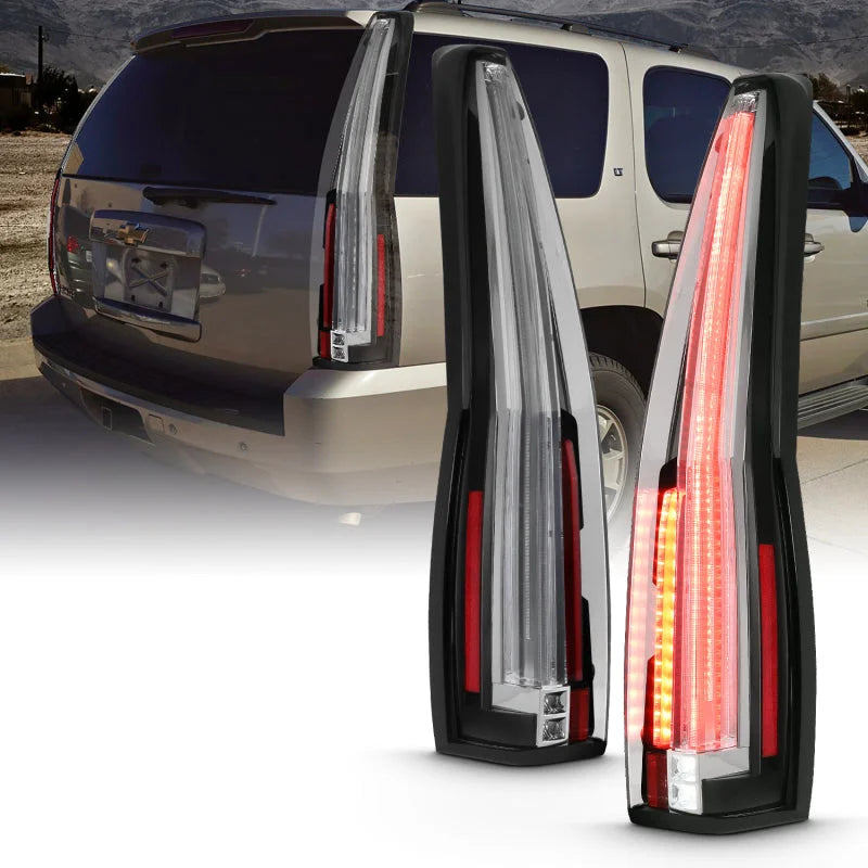 ANZO 2007-2014 Chevrolet TahOE Led Taillights Red/Clear - Main Product View
