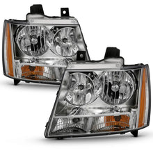Load image into Gallery viewer, ANZO 2007-2014 Chevy TahOE Crystal Headlight Chrome Amber(OE) - Side View