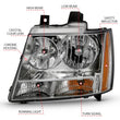 Load image into Gallery viewer, ANZO 2007-2014 Chevy TahOE Crystal Headlight Chrome Amber(OE) - Additional View 5