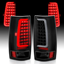 Load image into Gallery viewer, ANZO 2007-2014 Chevy Tahoe LED Taillight Plank Style Black w/Clear Lens - Back View