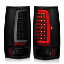 Load image into Gallery viewer, ANZO 2007-2014 Chevy Tahoe LED Taillight Plank Style Black w/Smoke Lens - Back View