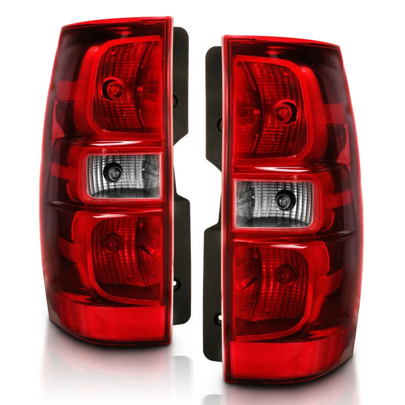 ANZO 2007-2014 Chevy Tahoe Taillight Red/Clear Lens (OE Replacement) - Side View