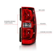 Load image into Gallery viewer, ANZO 2007-2014 Chevy Tahoe Taillight Red/Clear Lens (OE Replacement) - Additional View 5