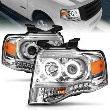 Load image into Gallery viewer, ANZO 2007-2014 Ford Expedition Projector Headlights Chrome - Main Product View