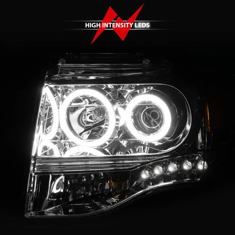 ANZO 2007-2014 Ford Expedition Projector Headlights Chrome - Additional View 5