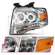 Load image into Gallery viewer, ANZO 2007-2014 Ford Expedition Projector Headlights Chrome - Additional View 9