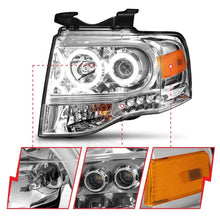 Load image into Gallery viewer, ANZO 2007-2014 Ford Expedition Projector Headlights Chrome - Additional View 9