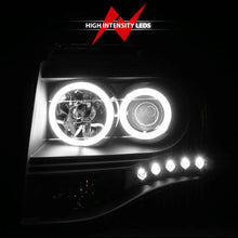 Load image into Gallery viewer, ANZO 2007-2014 Ford Expedition Projector Headlights w/ Halo Black - Additional View 6