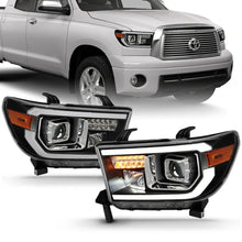 Load image into Gallery viewer, ANZO 2007-2014 Toyota Tundra Projector Light Bar H.L Black Amber(Led High Beam) (Halogen Version) - Main Product View