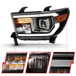 Load image into Gallery viewer, ANZO 2007-2014 Toyota Tundra Projector Light Bar H.L Black Amber(Led High Beam) (Halogen Version) - Side View