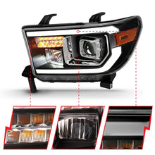 Load image into Gallery viewer, ANZO 2007-2014 Toyota Tundra Projector Light Bar H.L Black Amber(Led High Beam) (Halogen Version) - Side View