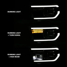 Load image into Gallery viewer, ANZO 2007-2014 Toyota Tundra Projector Light Bar H.L Black Amber(Led High Beam) (Halogen Version) - Back View