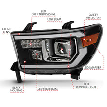 Load image into Gallery viewer, ANZO 2007-2014 Toyota Tundra Projector Light Bar H.L Black Amber(Led High Beam) (Halogen Version) - Installation View