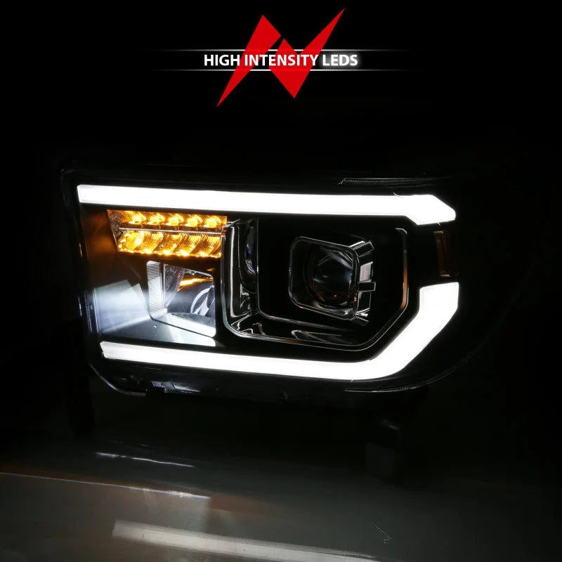 ANZO 2007-2014 Toyota Tundra Projector Light Bar H.L Black Amber(Led High Beam) (Halogen Version) - Additional View 6