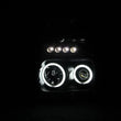 Load image into Gallery viewer, ANZO 2008-2010 Ford F-250 Projector Headlights w/ Halo Black (CCFL) - Installation View