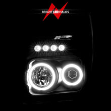 Load image into Gallery viewer, ANZO 2008-2010 Ford F-250 Projector Headlights w/ Halo Black (CCFL) - Additional View 6
