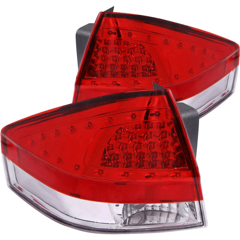 ANZO 2008-2011 Ford Focus LED Taillights Red/Clear - Main Product View