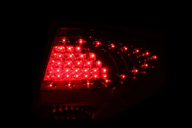 ANZO 2008-2011 Ford Focus LED Taillights Red/Clear - Side View