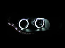 Load image into Gallery viewer, ANZO 2008-2015 Mitsubishi Lancer Projector Headlights w/ Halo Black (CCFL) - Back View