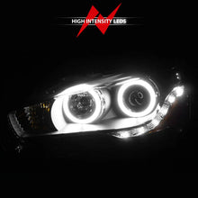 Load image into Gallery viewer, ANZO 2008-2015 Mitsubishi Lancer Projector Headlights w/ Halo Black (CCFL) - Additional View 6