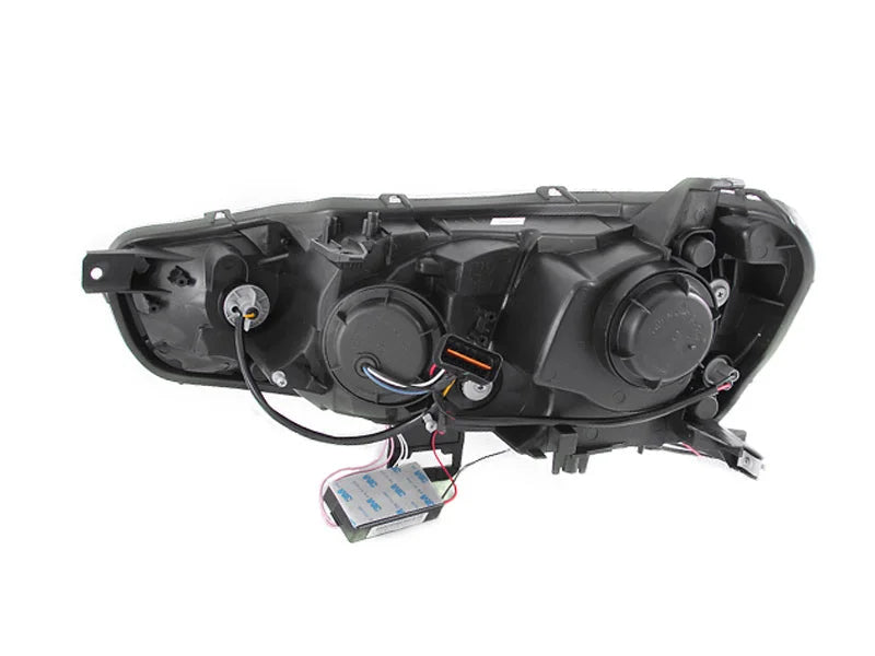 ANZO 2008-2015 Mitsubishi Lancer Projector Headlights w/ Halo Black (CCFL) - Additional View 7