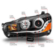 Load image into Gallery viewer, ANZO 2008-2015 Mitsubishi Lancer Projector Headlights w/ Halo Black (CCFL) - Additional View 8