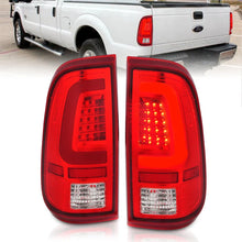 Load image into Gallery viewer, ANZO 2008-2016 Ford F-250 LED Taillights Chrome Housing Red/Clear Lens (Pair) - Main Product View
